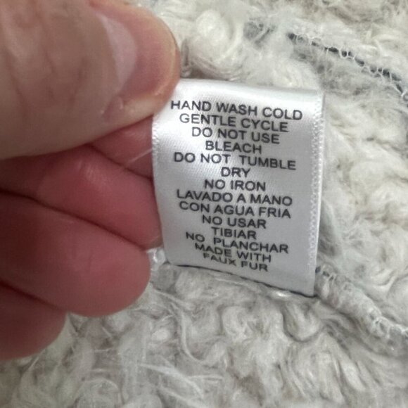 CAGE Black Faux Suede Sherpa Moto Jacket – Women’s Medium - Picture 11 of 11